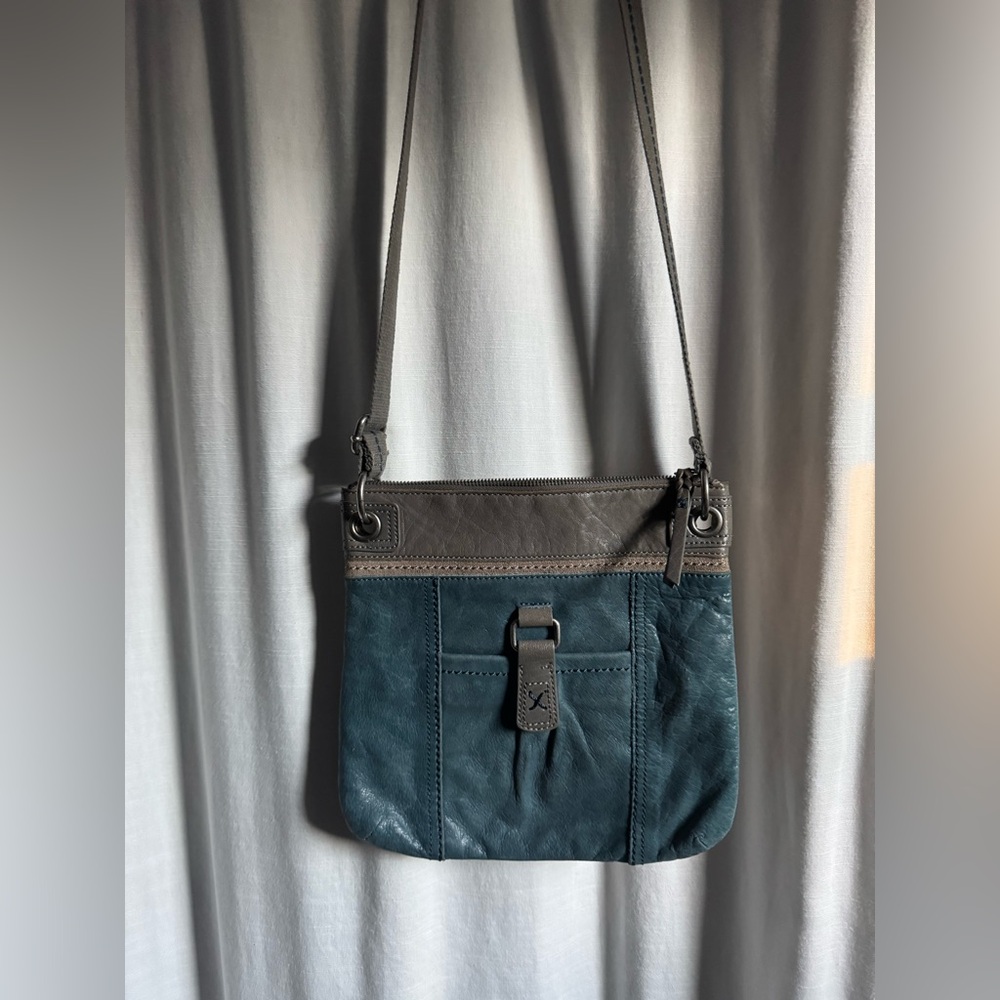 SAK Blue and Gray Crossbody Bag